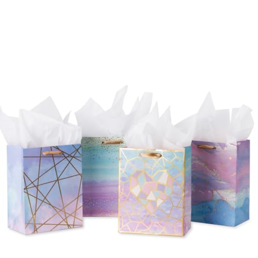 Pattern Tissue Paper - Medium Size Gift Bags-Colorful Marble Pattern