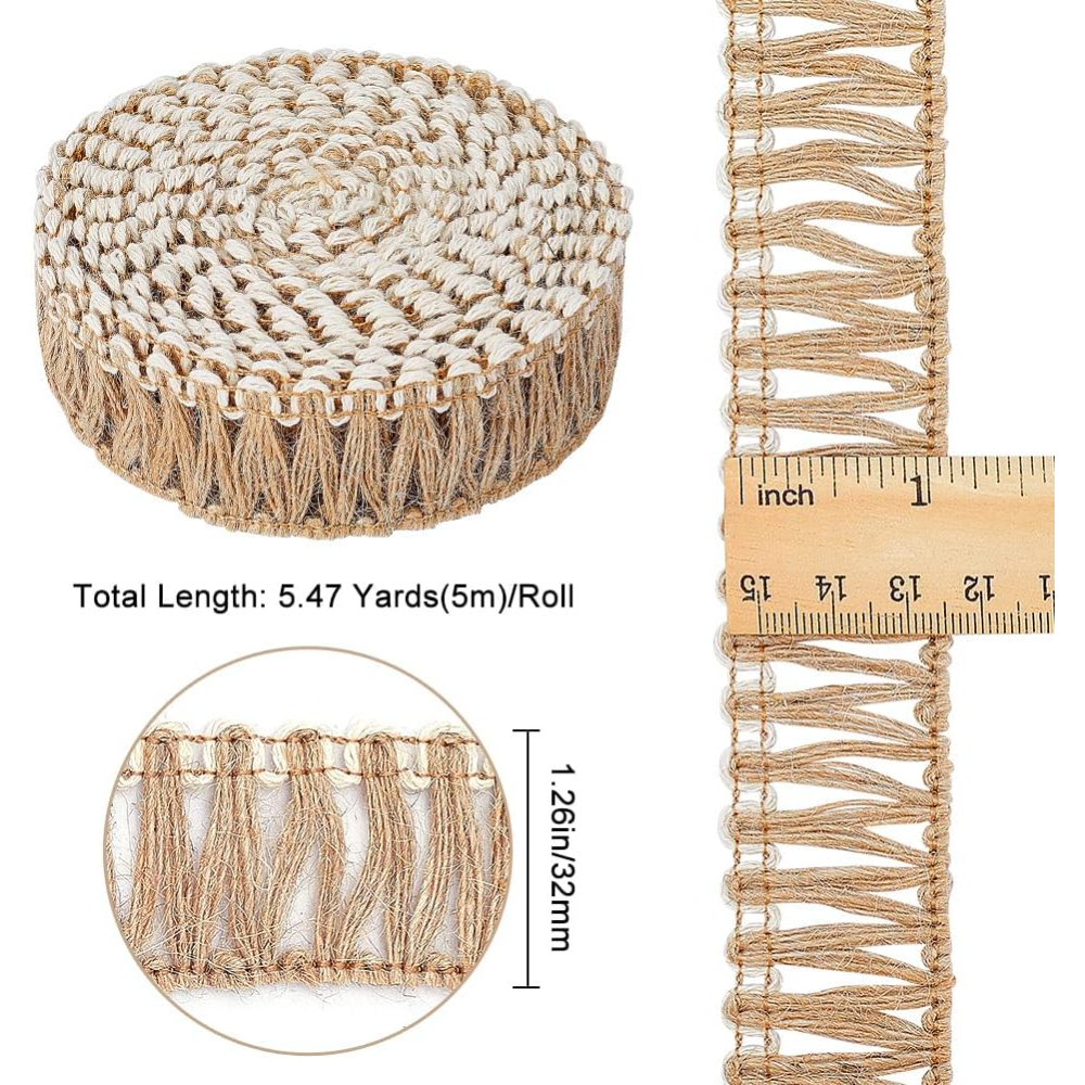 5 Meters Burlap Fringe Tassel  - Sewing Kit avis et prix