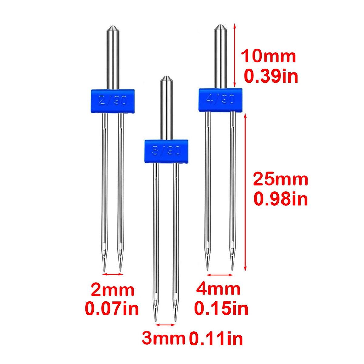 3 Size Twin Needles for Sewing - Twin Needle Stretch avis et prix