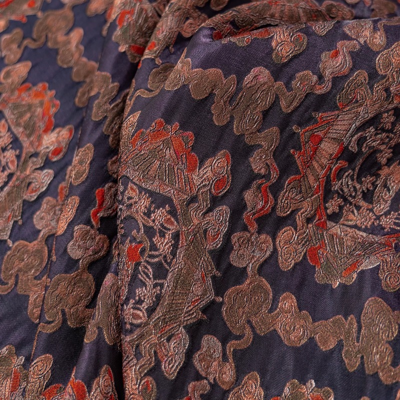 Purple Red Rayon Floral Jacqua - Sewing Vest avis et prix