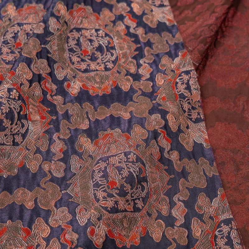 Purple Red Rayon Floral Jacqua - Sewing Vest avis et prix