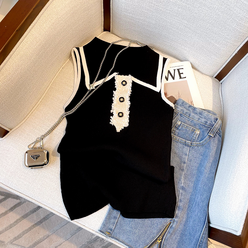 Slim Fit Knitted Vest Women's  - Sewing Vest avis et prix
