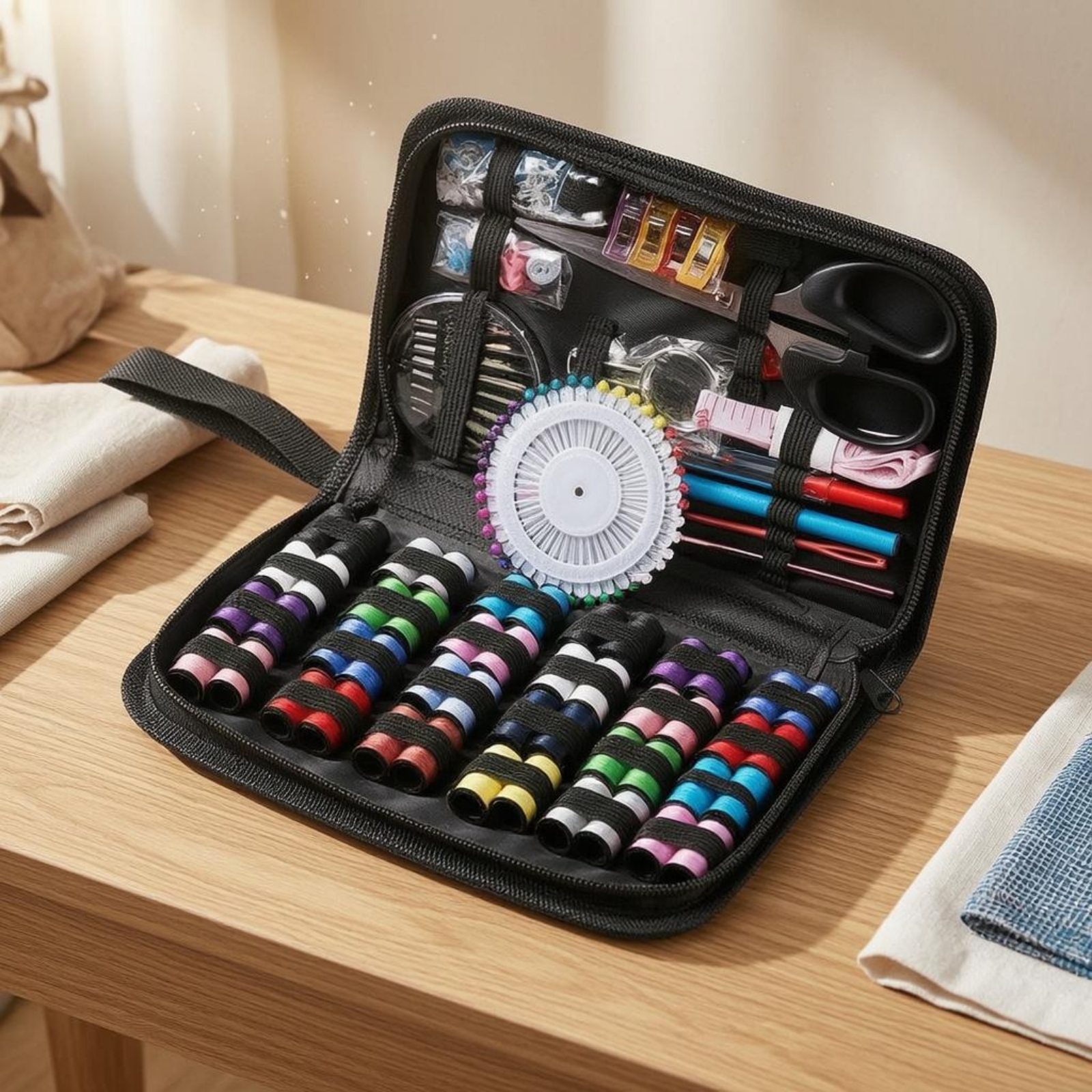 Sewing Kit Case Compartments P - Sewing Thread In Textile avis et prix