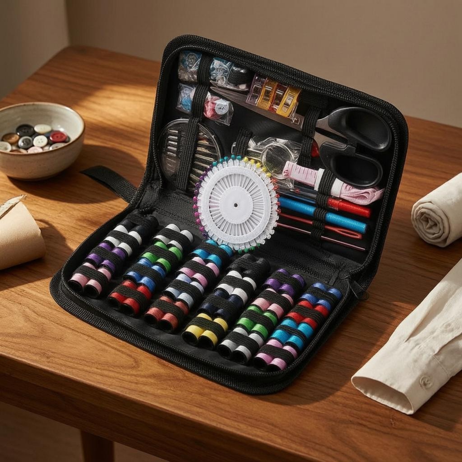 Sewing Kit Case Compartments P - Sewing Thread In Textile avis et prix