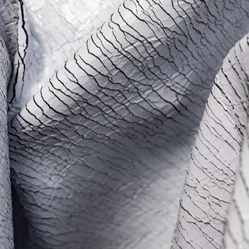 Grey Retro Cracked Leather Tex - Sewing Textile Art avis et prix