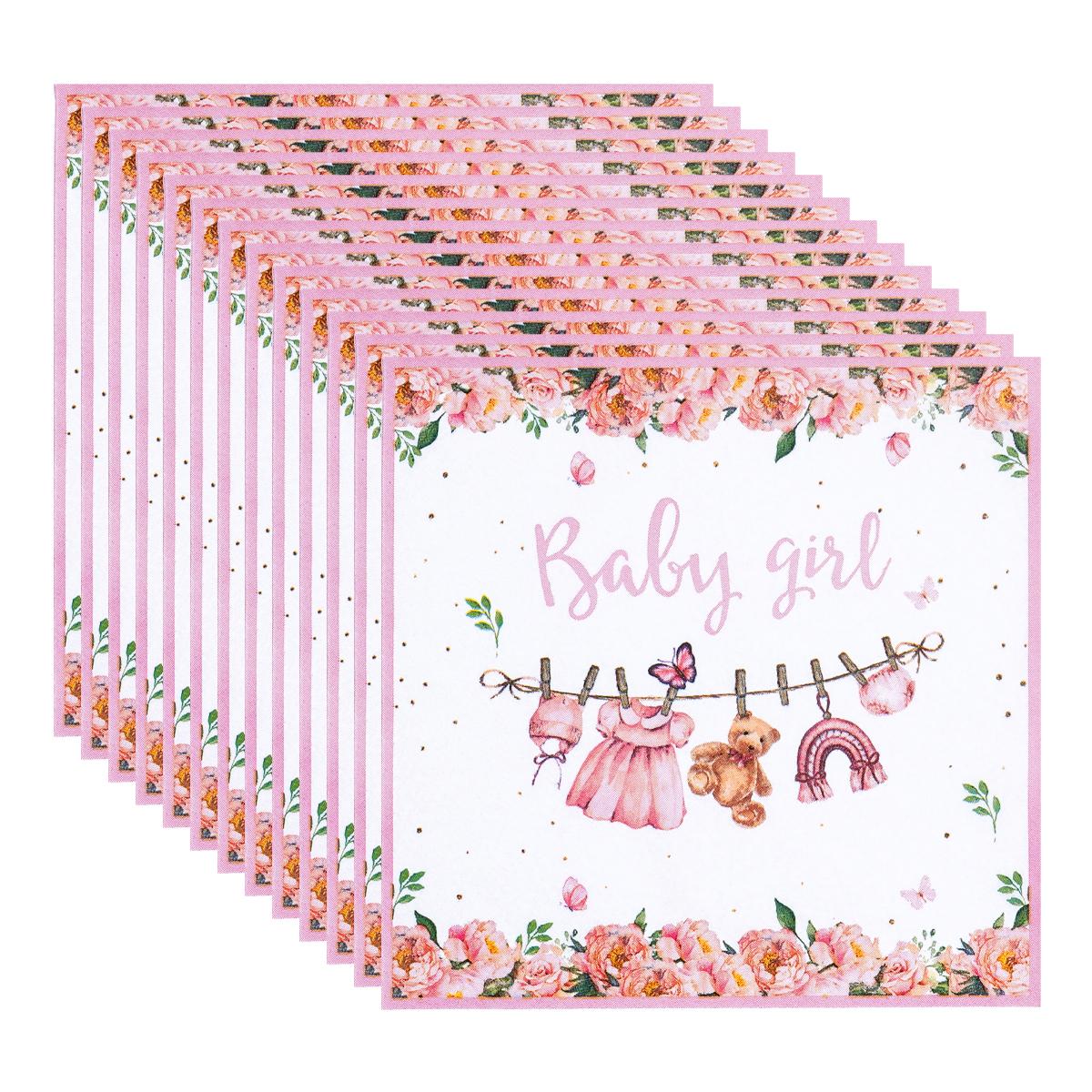 Pink Floral Baby Girl Disposab - Pattern Tissue Paper avis et prix