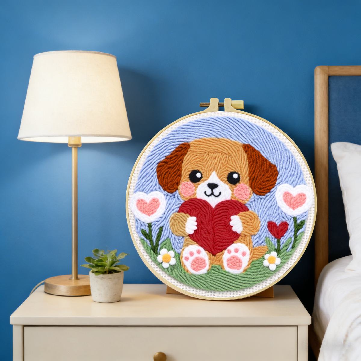 20X20CM/7.87inch dog punch nee - Sewing Textile Art avis et prix