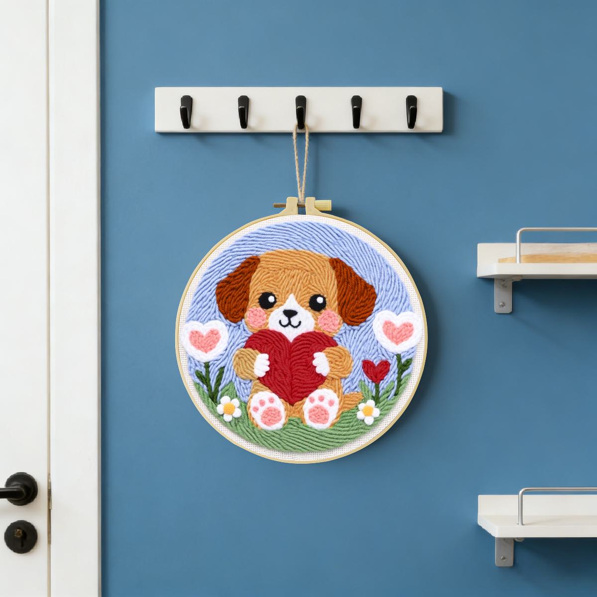 20X20CM/7.87inch dog punch nee - Sewing Textile Art avis et prix