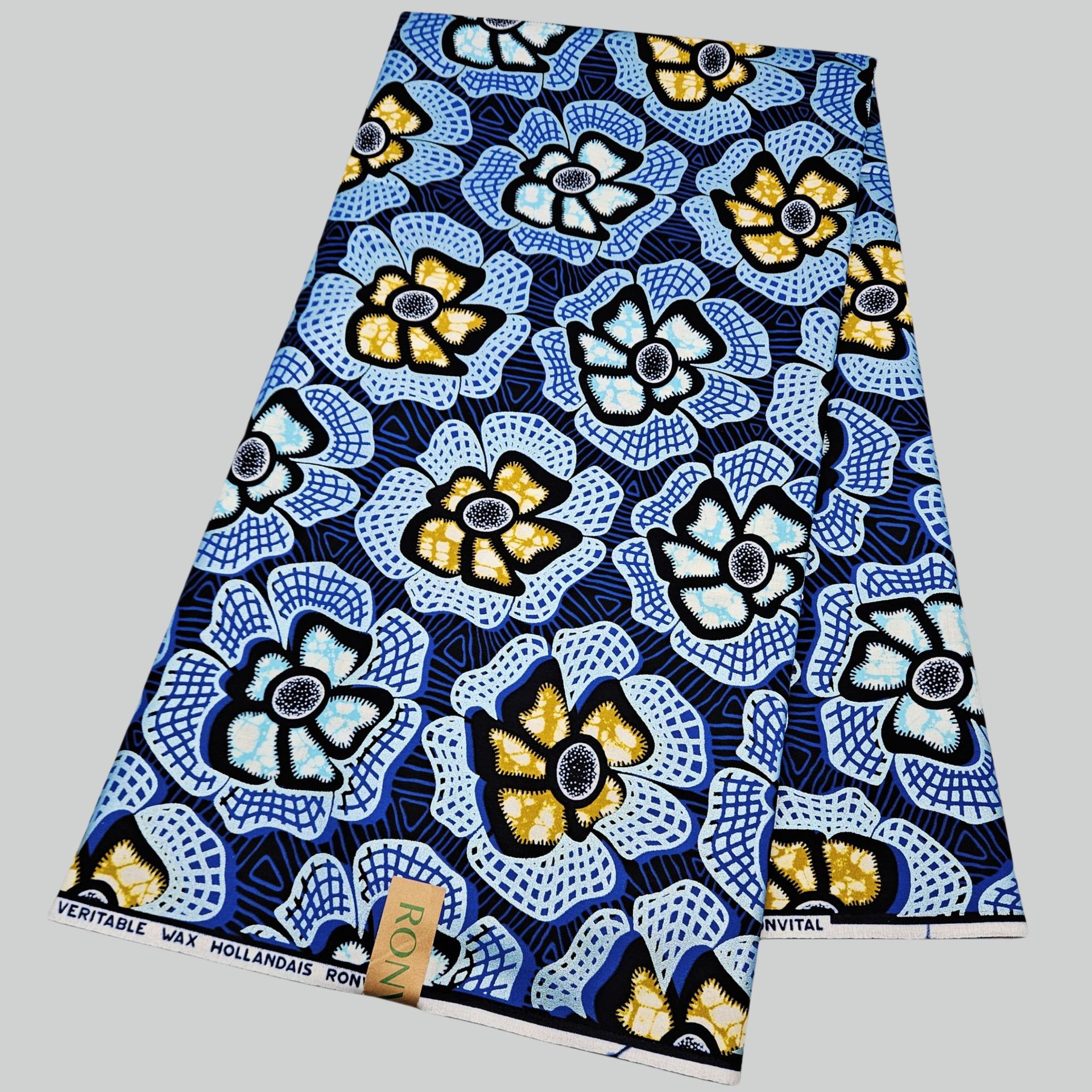 6Yards Long Blue Cotton Africa - Sewing Batik avis et prix