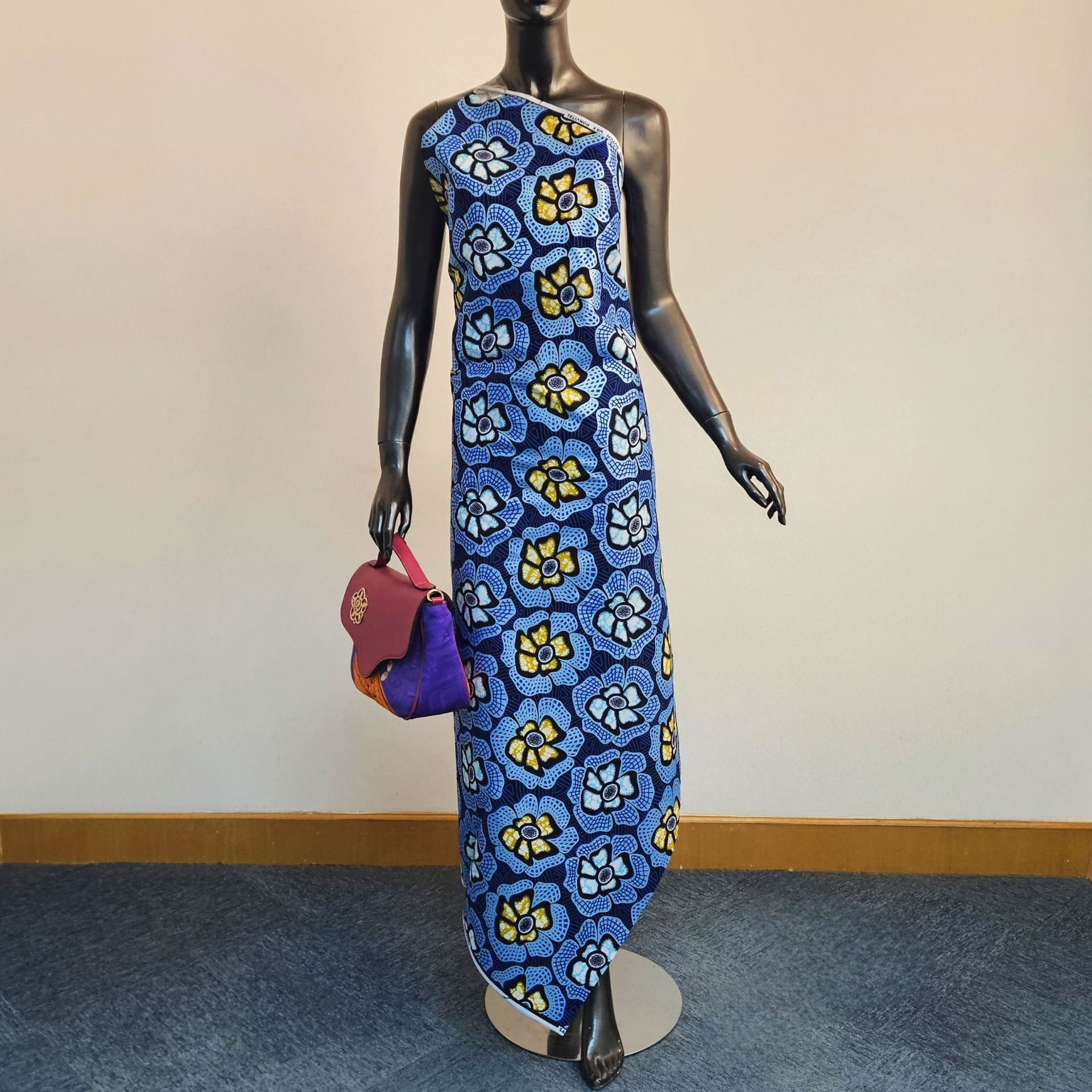 6Yards Long Blue Cotton Africa - Sewing Batik avis et prix
