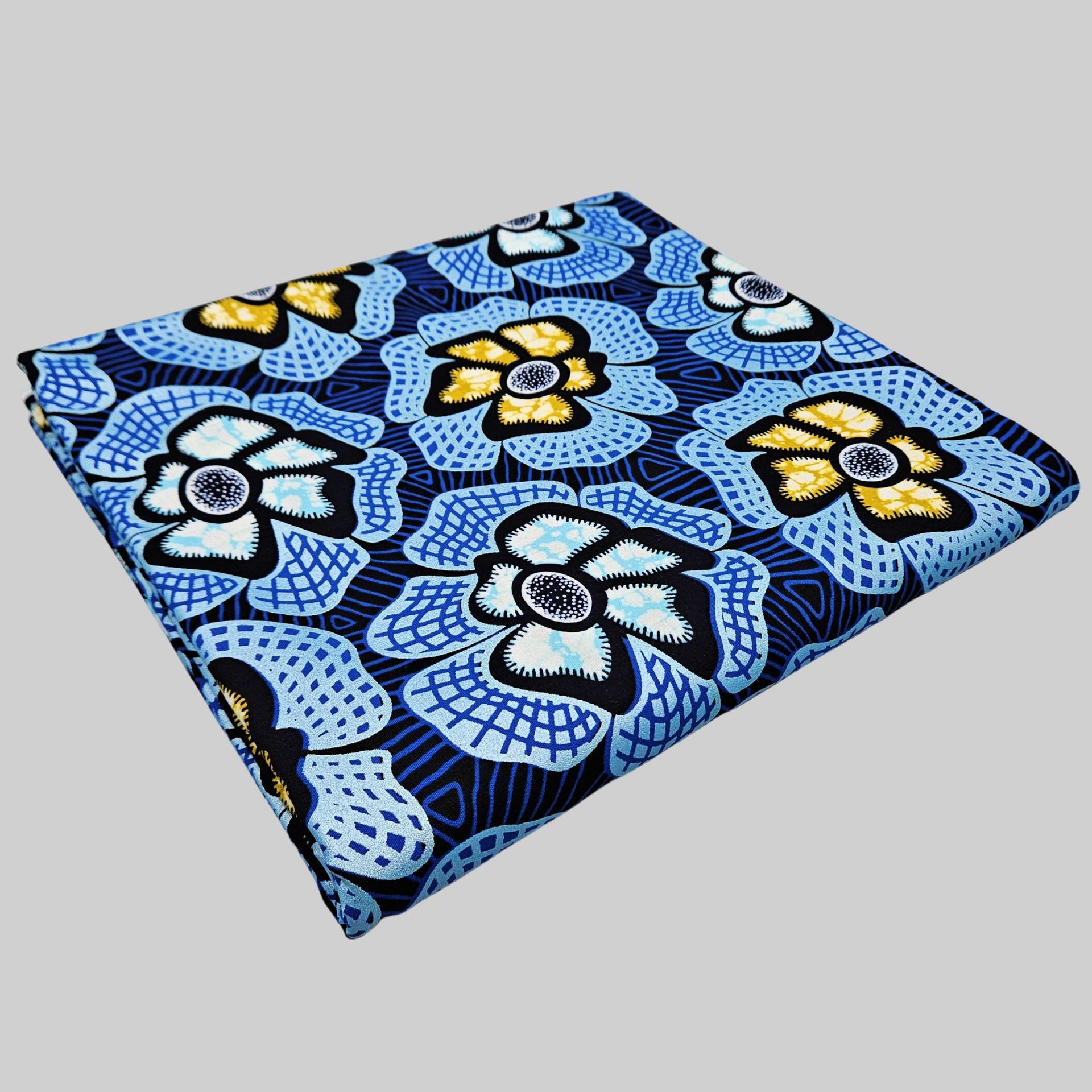 6Yards Long Blue Cotton Africa - Sewing Batik avis et prix