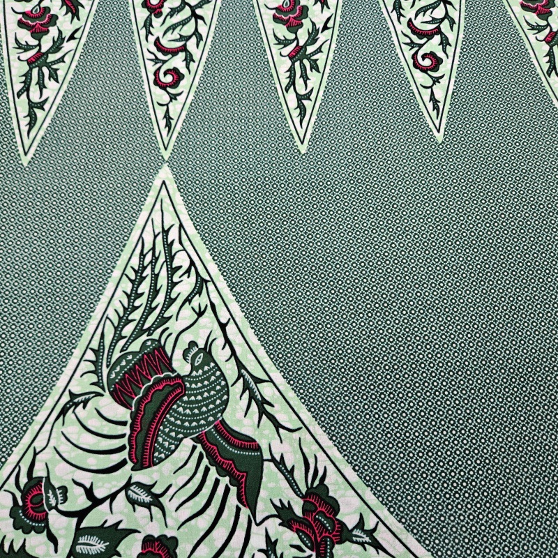 6Yards Long Printed Gray Green - Sewing Batik avis et prix
