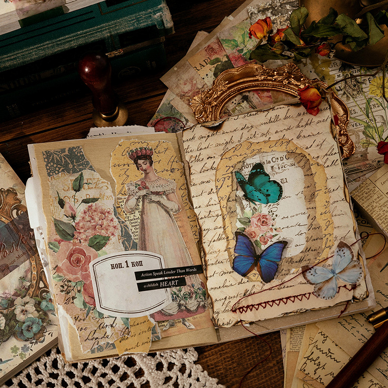 100 Sheets Vintage INS Floral  - Pattern Tissue Paper avis et prix