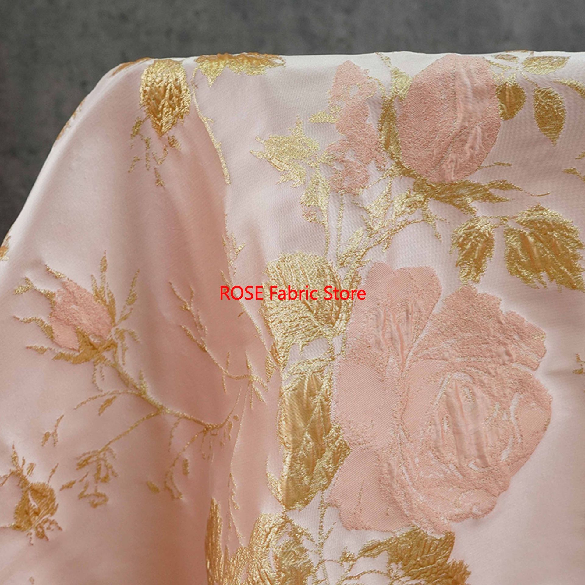1 meter 3D Relief Gold Silk Fl - Sewing Vest avis et prix