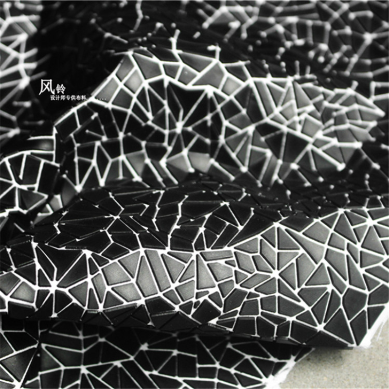 PU Fabric Black Irregular Shap - Sewing Textile Art avis et prix