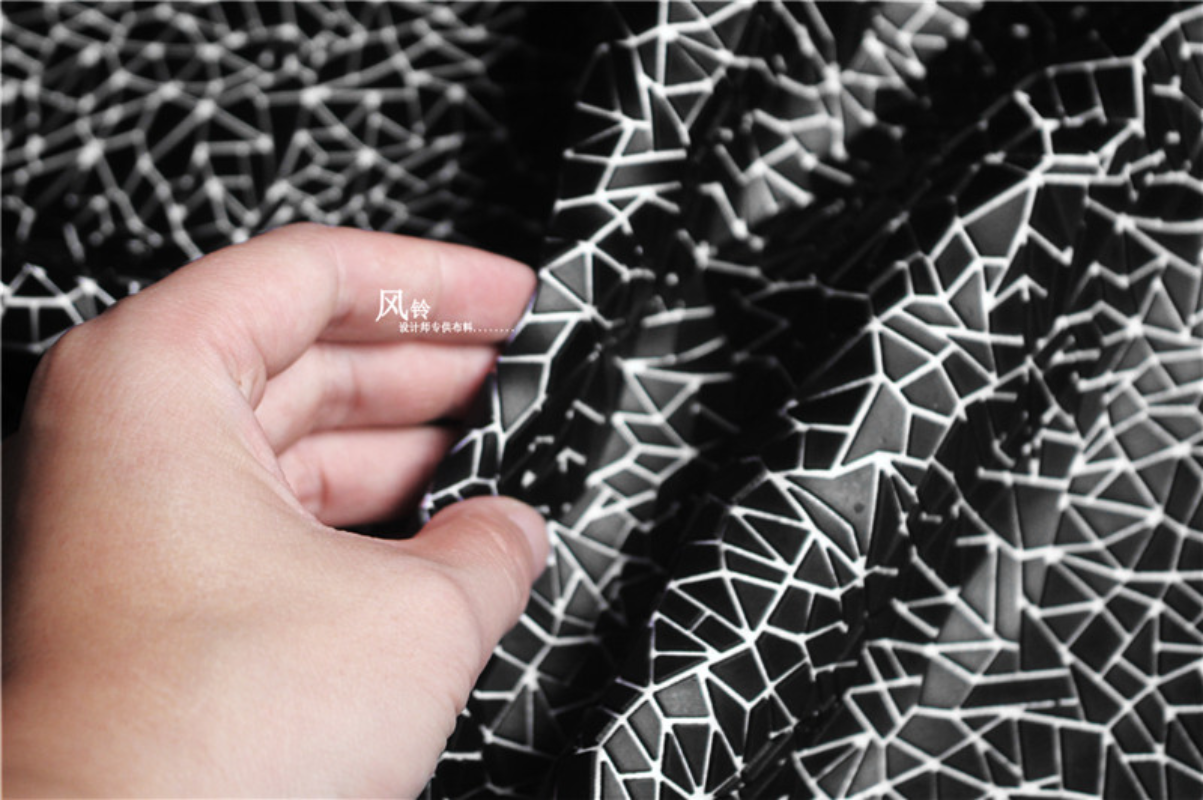 PU Fabric Black Irregular Shap - Sewing Textile Art avis et prix