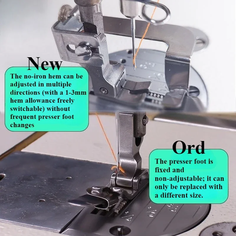 Adjustable No-Iron Hemmer Foot - Textile Sewing Machines avis et prix