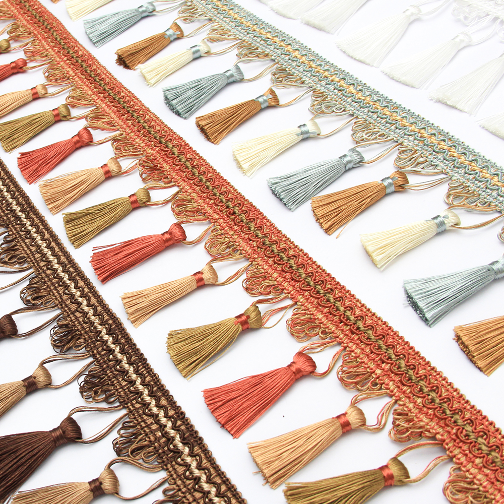 Long Gold Sewing Tassel Fringe - Sewing Thread In Textile avis et prix