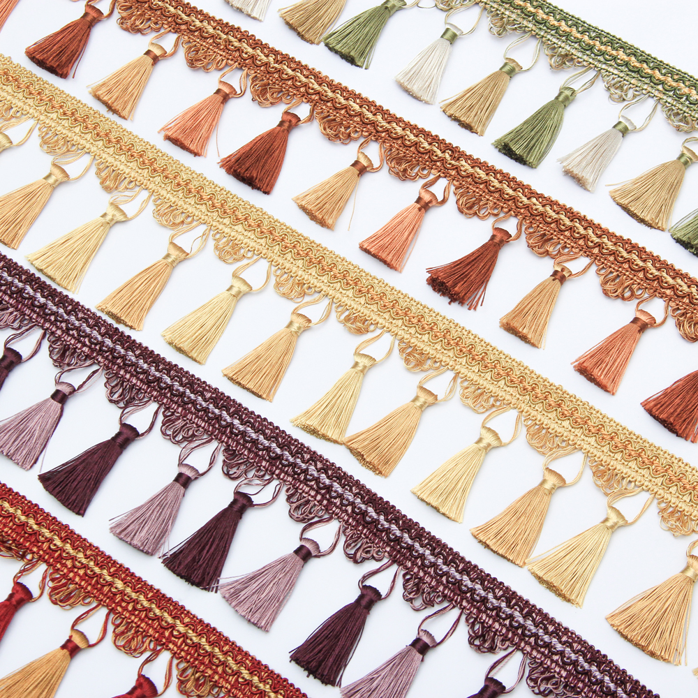 Long Gold Sewing Tassel Fringe - Sewing Thread In Textile avis et prix