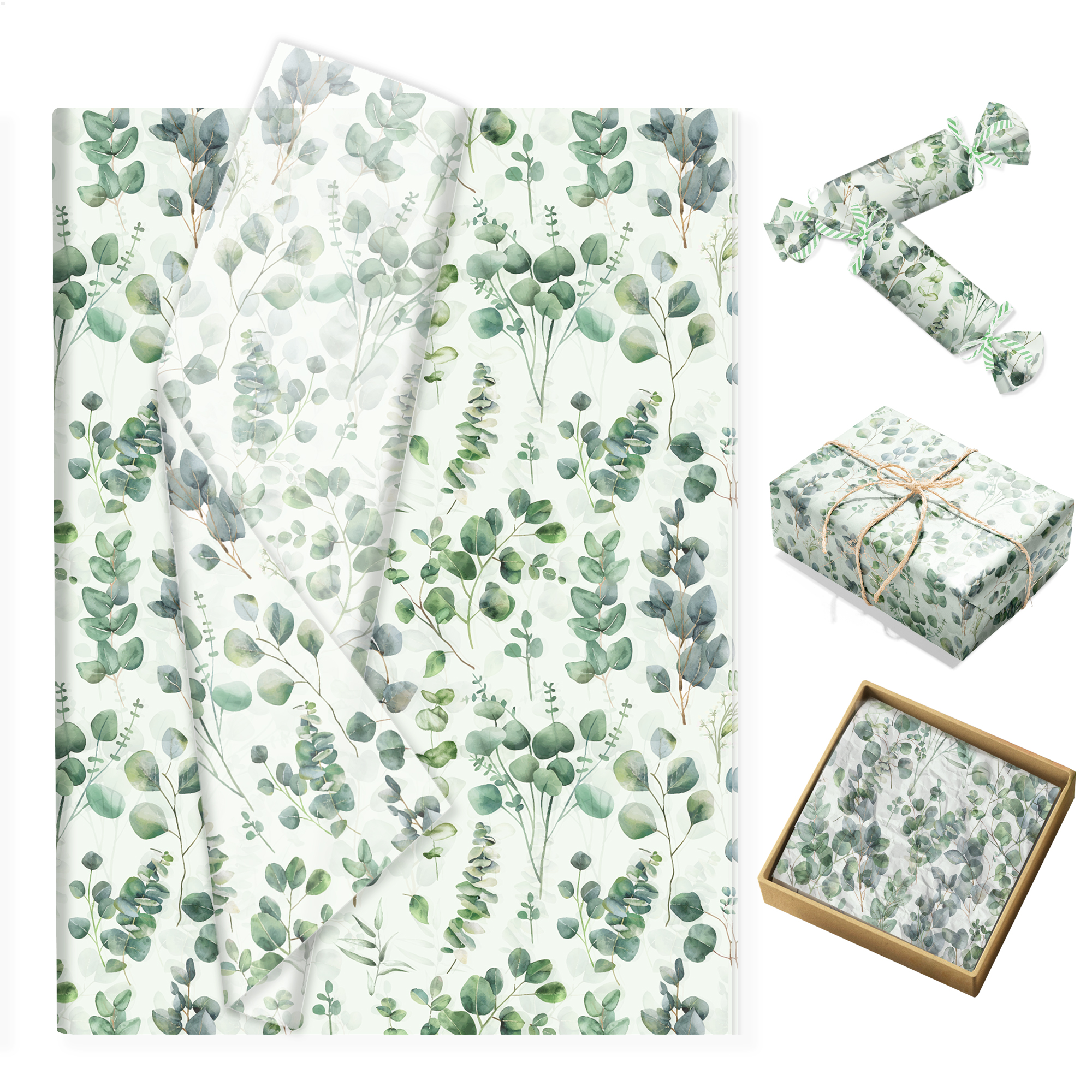 Eucalyptus Leaves Tissue Paper - Pattern Tissue Paper avis et prix