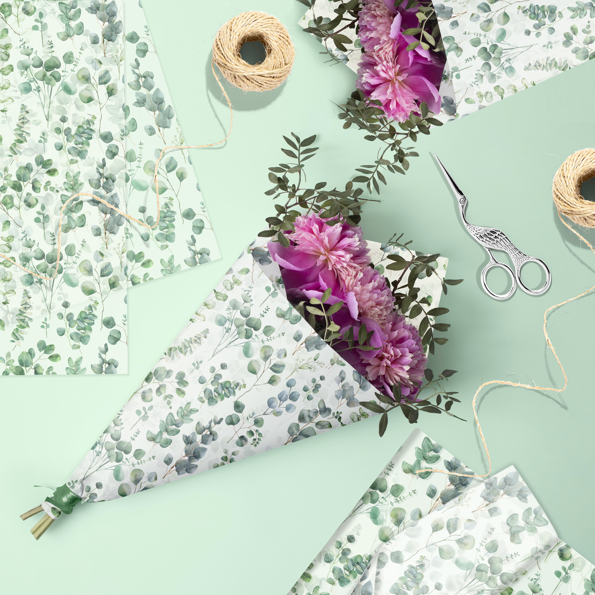 Eucalyptus Leaves Tissue Paper - Pattern Tissue Paper avis et prix