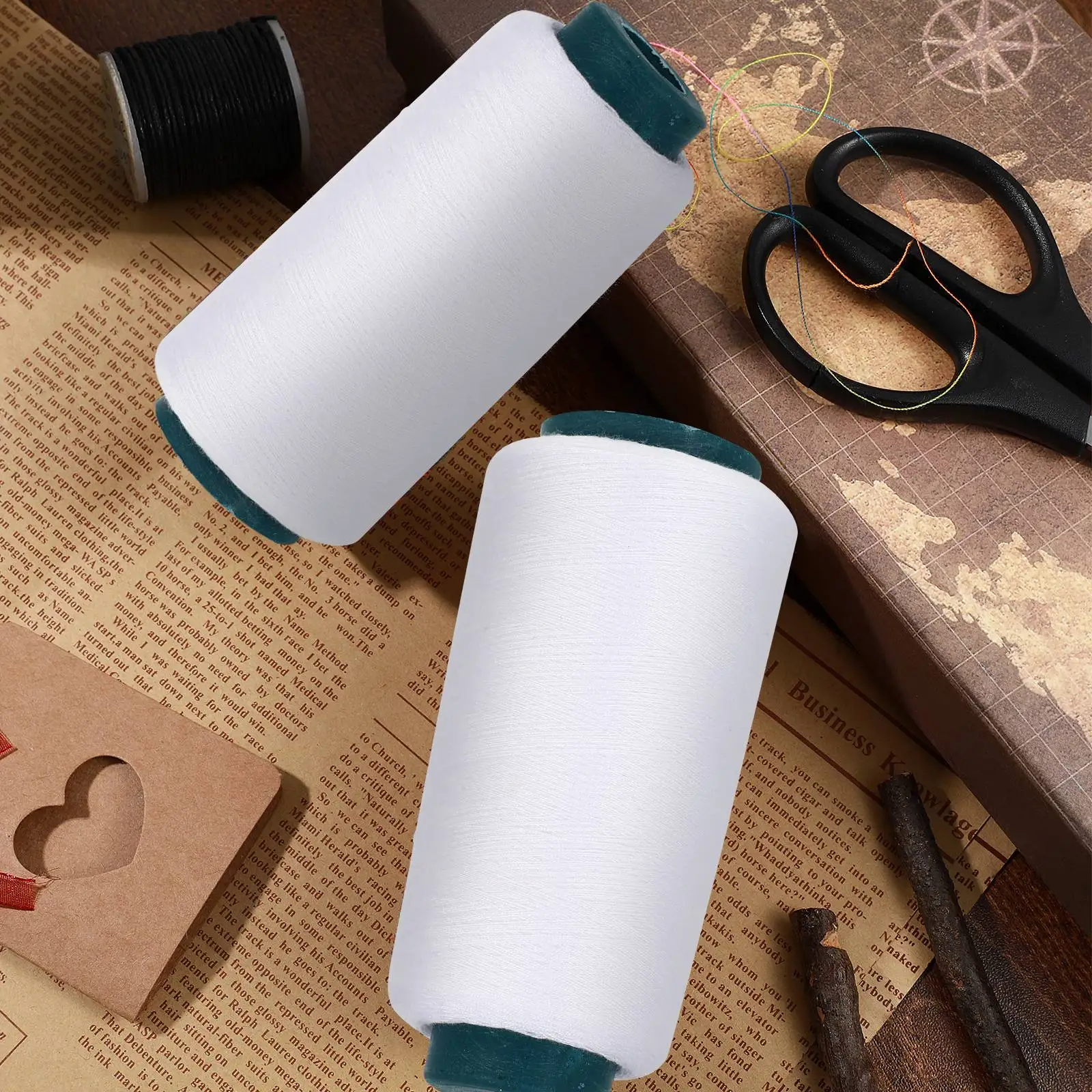 3000 Yards Bleached White Cott - Sewing Thread In Textile avis et prix