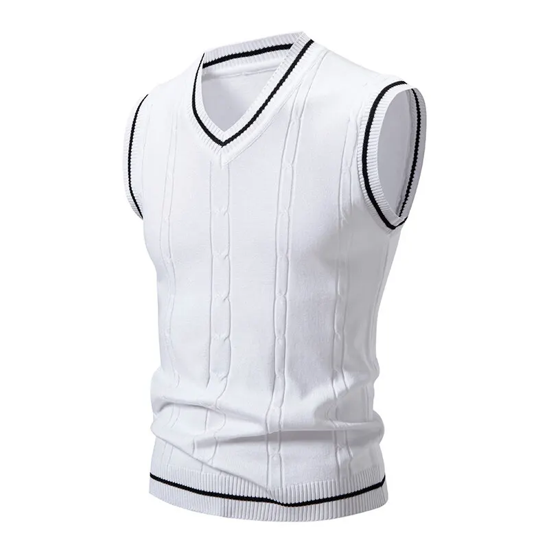 Autumn Men's V Neck Knit Vests - Sewing Vest avis et prix