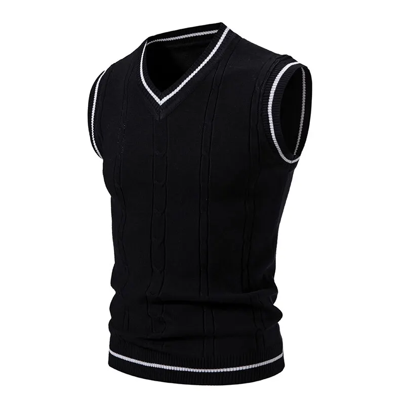 Autumn Men's V Neck Knit Vests - Sewing Vest avis et prix