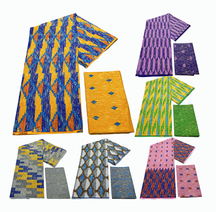 4+2 Yards African Ankara Golde - Sewing Batik avis et prix