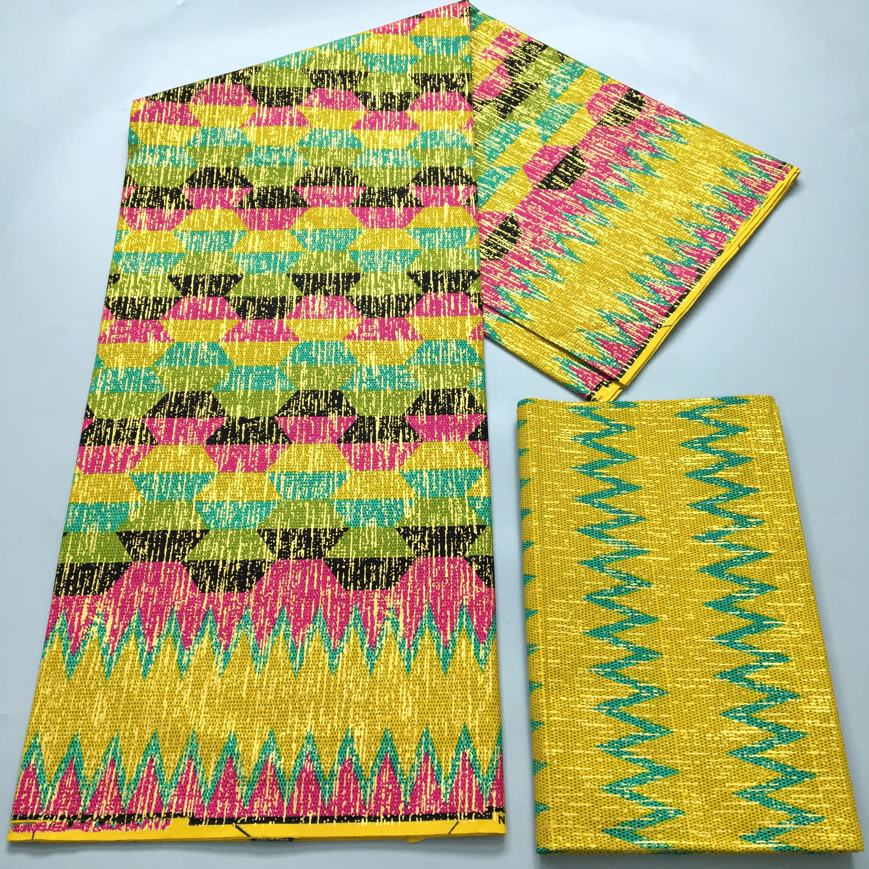 4+2 Yards African Ankara Golde - Sewing Batik avis et prix