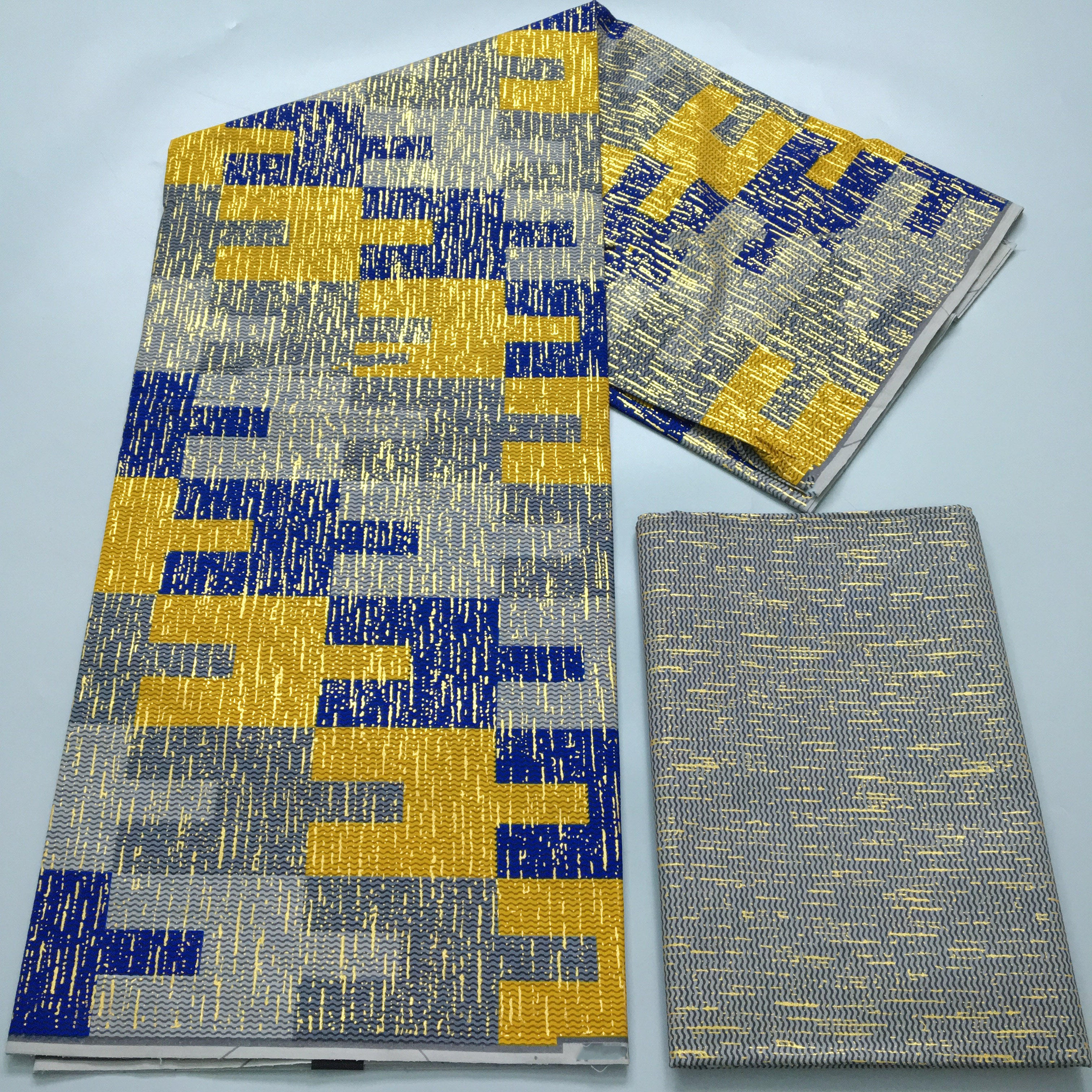 4+2 Yards African Ankara Golde - Sewing Batik avis et prix