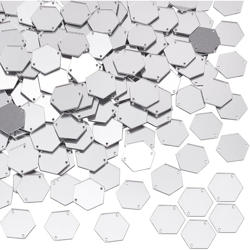 200pcs Hexagon Sew on Mirrors  - Sewing Kit avis et prix