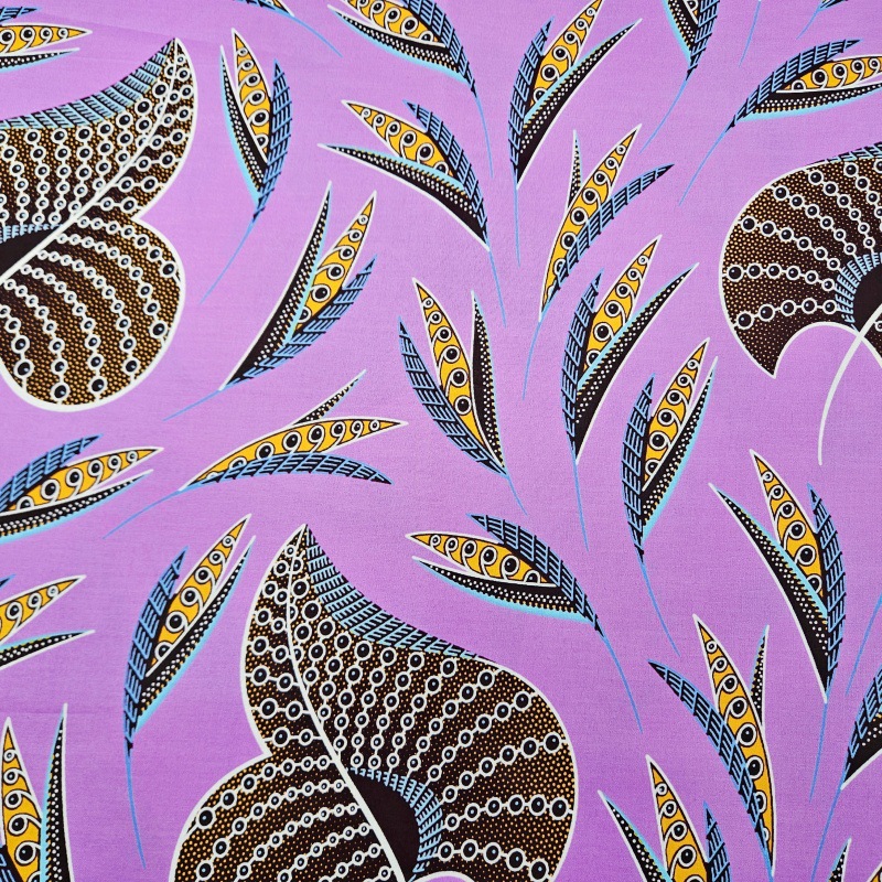 46Inch * 6Yards Purple African - Sewing Batik avis et prix