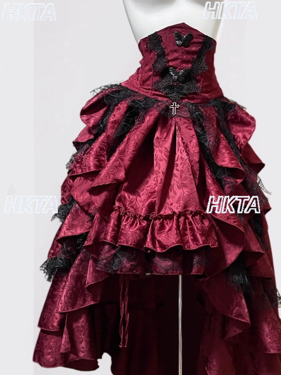 Dark Gothic Style Halter Long  - Sewing Vest avis et prix