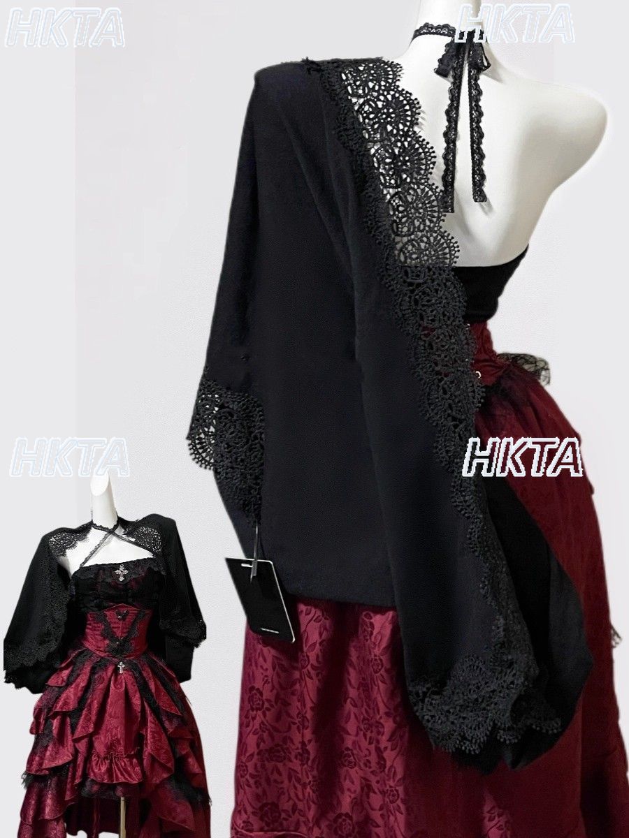 Dark Gothic Style Halter Long  - Sewing Vest avis et prix