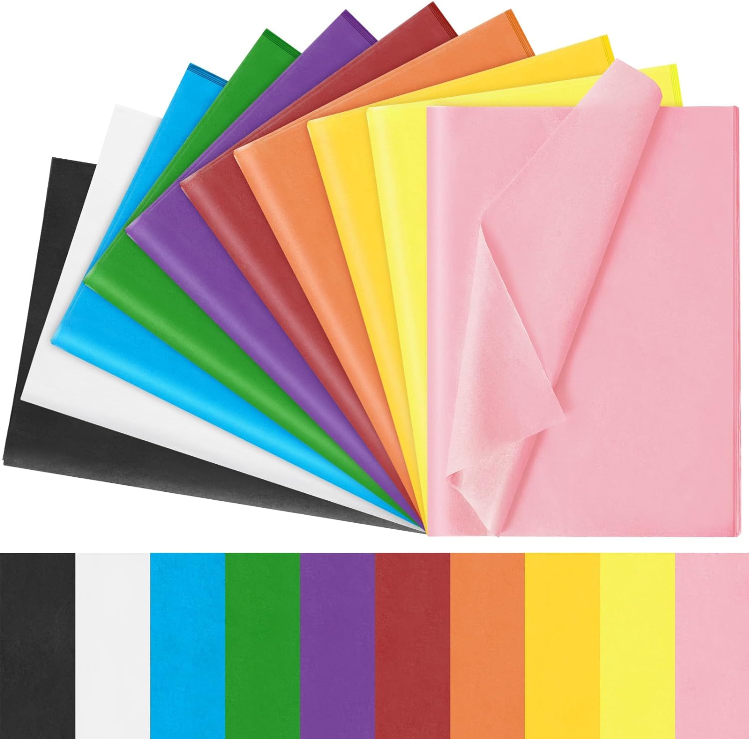 10Pcs 50*66cm Color Tissue Pap - Pattern Tissue Paper avis et prix