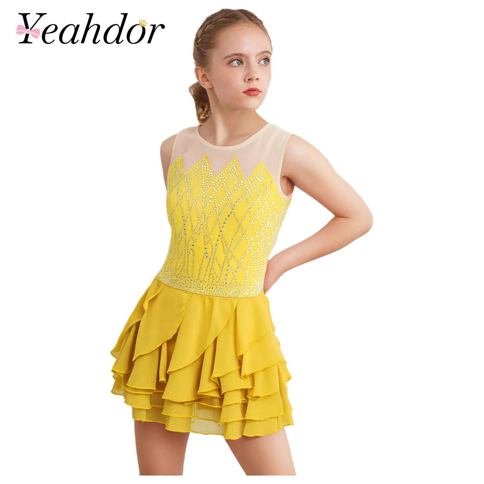 Girls Mesh Figure Skating Dres - Sewing Vest avis et prix