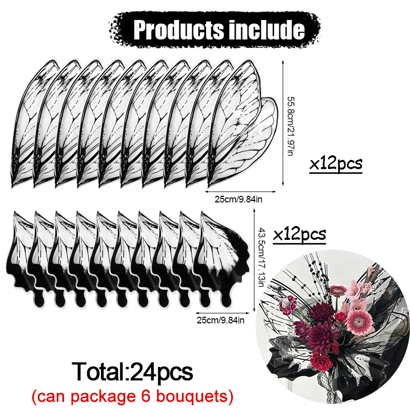 24Pcs Butterfly Wings Shape Fl - Pattern Tissue Paper avis et prix