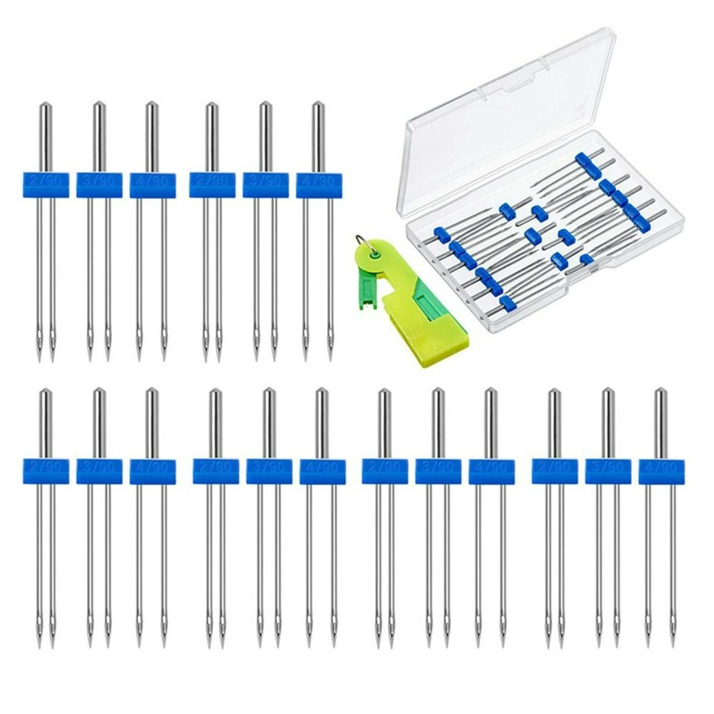18pcs Stainless Steel Sewing M - Twin Needle Stretch avis et prix